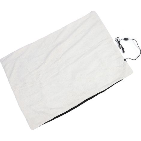Couverture chauffante électrique en coton doux 12V, idéale pour rester au chaud à la maison ou au bureau (bleu marine). (1/5)