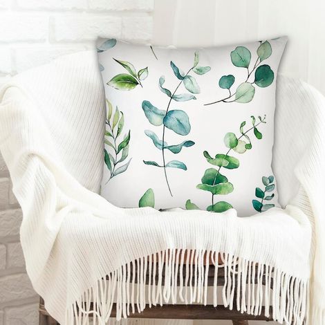 Housse de coussin carrée standard 45x45cm facile d'entretien pour salon, chambre (1/5)