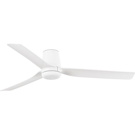 Faro Barcelona – Ventilateur de plafond sans lumière 130 cm – Moteur DC silencieux – 6 vitesses réglables – Finition blanche mate – Pour pièces jusqu'à 17,6 m²