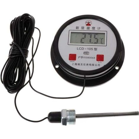 Termómetro digital industrial de alta temperatura con sonda de 10m (1/5)