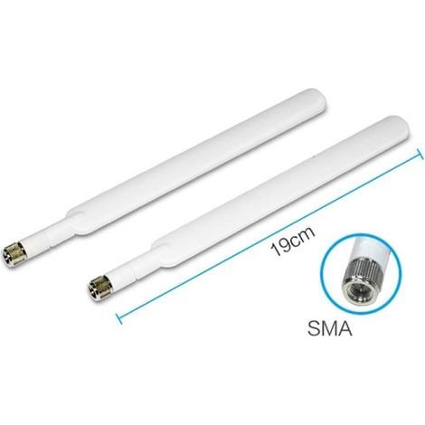 Antenne externe 4G pour routeur Huawei B525, B535, B310 et B315 (2 pièces, blanche) (1/5)