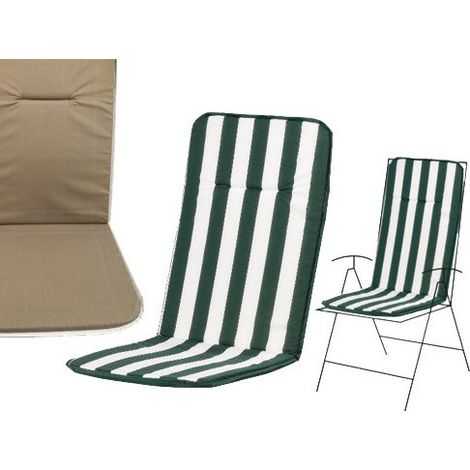 Cojín Action respaldo alto blanco/verde 116x48x2,5 cm – Soporte ergonómico para sillones de jardín
