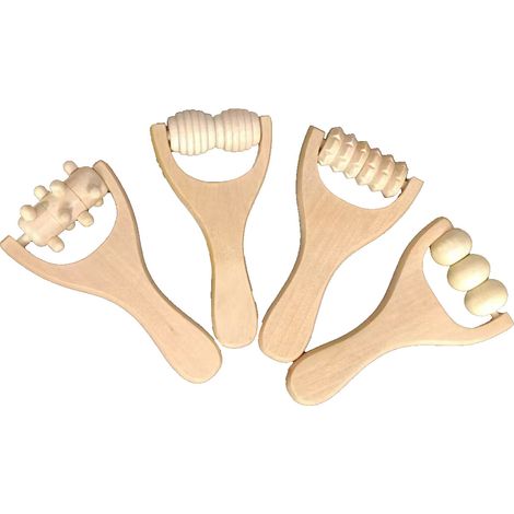 Stück Holz-Handmassagerollen, Holz-Fußmassagerolle, Muskelmassage-Tools, Handmassage-Tool, Muskelrollen, 15 x 8 cm