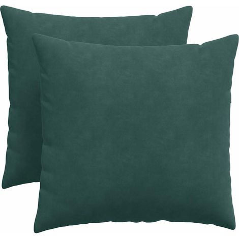 Maison Exclusive - Cuscini da Divano 2 pcs Verde Scuro 50 x 50 cm Tessuto in Cords