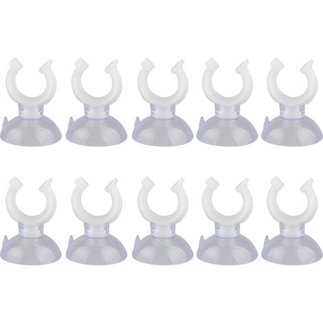 Lot de 10 ventouses pour aquarium - 15 mm - Blanc (1/5)