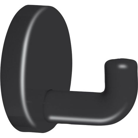 HEWI Gancho individual 801.90.010 simple 30 mm poliamida negro intenso 90 40 mm - 801.90.010 90