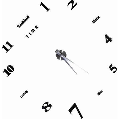 Grande Horloge Murale 3D DIY Sticker Mural Moderne Miroir Mural sans Cadre Horloge Murale sans Cadre Horloge Murale décorative pour Maison, Chambre à Coucher, Salon et Bureau (1/5)