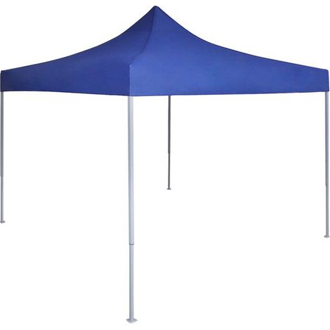 Tente de réception bleue, 291 x 291 x 315 cm, toile Oxford. (1/5)
