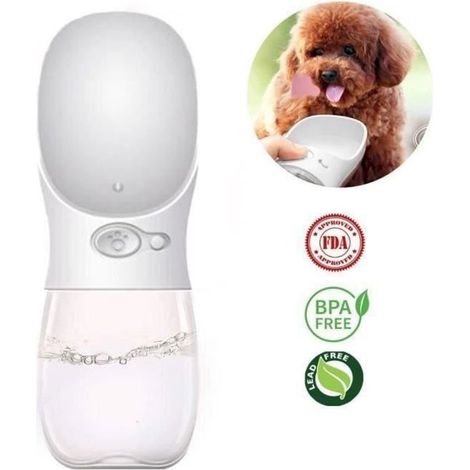 Distributeur d'eau portable QZ, bouteille de 350 ml pour chiens, chiots, chats et autres animaux de compagnie - Bouilloire de voyage pour l'extérieur (1/4)