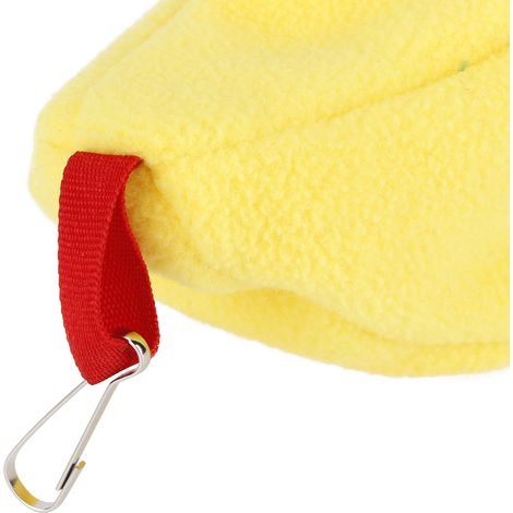 Lot de 3 hamacs suspendus en forme de banane pour hamster, abri chaud pour l'hiver, accessoires pour petits animaux, jaune (1/5)