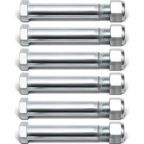 Lot de 6 mini boulons de pelleteuse, 25 mm de diamètre, boulons de connexion interchangeables pour mini pelleteuse, compatible avec tarière, cuillère de creusage, râteau et déchiqueteuse (1/5)