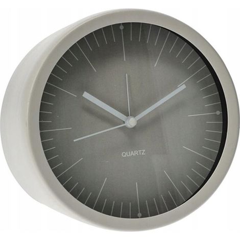 Orologio da terra in metallo, rotondo, 15×7 cm. Design moderno e industriale. (1/2)