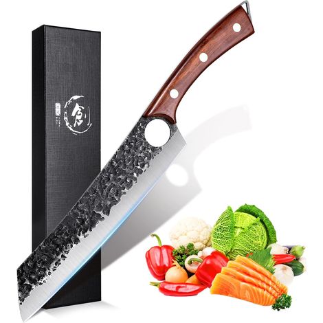 Purple Dragon Pro Carbon Steel Full Silk Chef Knife Gift Box (1/5)