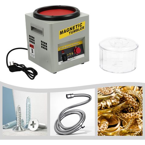 Magnetischer Becher, Schmuckpolierer, 2000 U/min, 18,5 cm, magnetischer Polierer, 1,5 kg Kapazität, 1–60 Minuten Zeitsteuerung für Schmuck (KT185) (1/5)