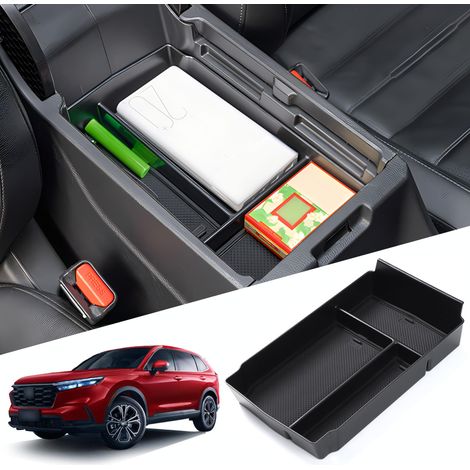 Organizer per console centrale compatibile con Honda CRV 2023 2024 2025 2026, vassoio nascosto per console centrale, organizer per auto in ABS, organizer per console auto, accessori per Honda CRV