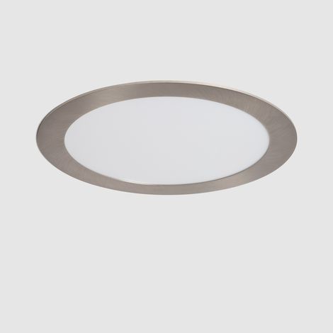 Dalle LED 18W Ronde Extra-Plate Coupe Ø 205 mm Argentée 5000K Blanc froid (1/5)