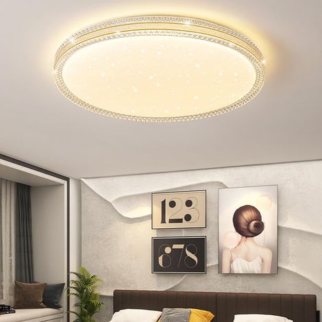 Plafoniera LED in cristallo da 48 W, plafoniera LED moderna, lampadario LED rotondo a risparmio energetico, luce bianca calda 3000 K, φ40 cm (1/5)