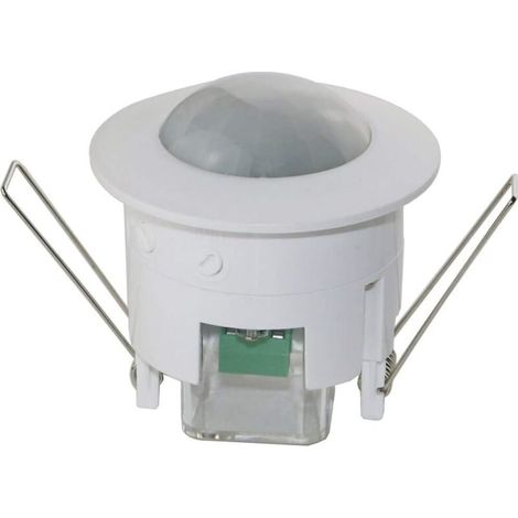 1pc Infrarot-Bewegungsmelder, Deckeneinbaumontage, Innenlichtsteuerung, 360° Arbeitsbereich, 6m Reichweite, eingebauter Lichtsensor, Weiß (1/4)