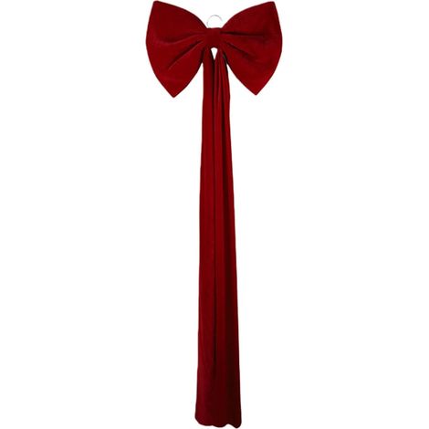 Nœud De De Sapin De Noël Décoration Rouge pour Les Célébrations Nœuds De Fête En Velours Pour La Fête De Noël La Porte La Guirlande La Maison La Ferme Le (1/5)
