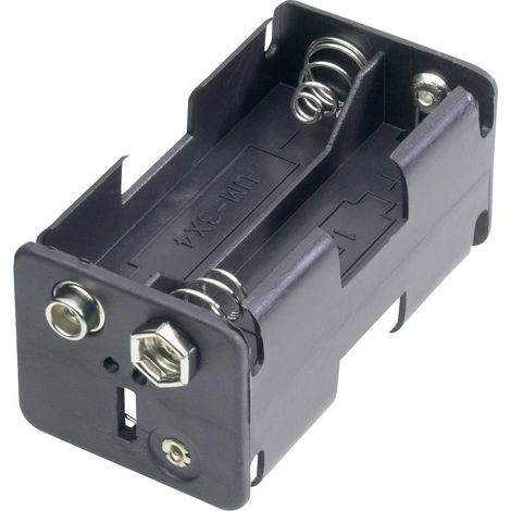 Support de pile 4x LR6 (AA) Goobay 12466 raccordement par empreinte pile 9V (L x l x H) 61.5 x 30 x