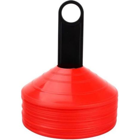 50 PCS Coupelles, Cônes, Plots d\'Entrainement et de Marquage Tout Type de Sport D. 20 x Ht. 5 cm 26 Gr Avec Support - D-Work