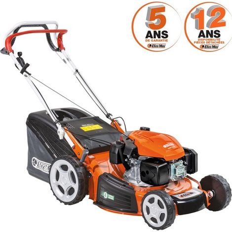 Oleo Mac – Tondeuse thermique 46 cm – Moteur 166 cm³ – Autotractée pour jardins jusqu'à 1800 m² – Système de coupe 4 en 1
