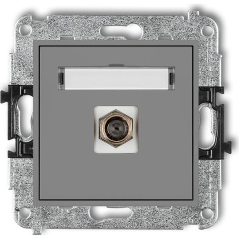 Miniconector de antena individual tipo F (SAT) niquelado gris mate 27MGF-1