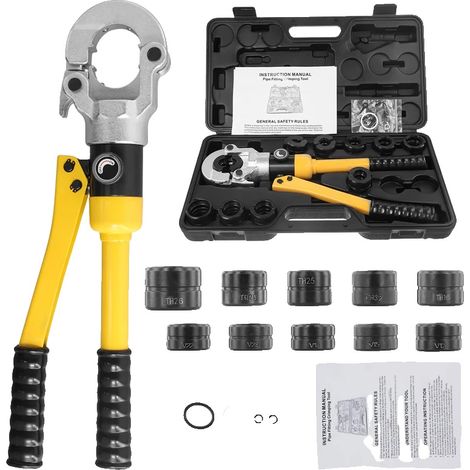 Outil de sertissage hydraulique, pression de sertissage de 10T, tête rotative à 360 degrés, Outil à sertir (1/2)