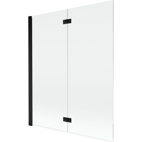 Mexen Mist paroi de baignoire 2 panneaux gauche 140 x 150 cm, transparent, noir - 8A9-140-002-70-00-L (1/5)