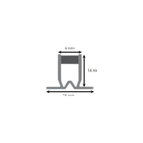 Giunto di dilatazione in plastica 2 metri : Modello - 16X8MM TRSPARENTE