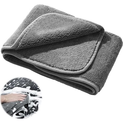 2PCS Microfibre Voiture Chiffon Microfibre Voiture Microfibre Voiture Serviette Microfibre Voiture Chiffons en Microfibre pour Le Nettoyage Domestique Et Les Voitures 40 40cm (1/5)