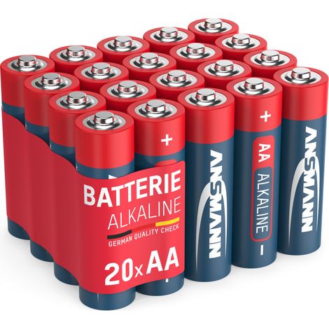 20x ANSMANN Alkaline Batterie AA Mignon 1,5V - LR6 AM3 MN1500 (20 Stück)