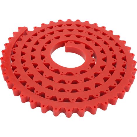 Bande de profilage pour menuiserie, guide de gabarit de courbe flexible à engrenage pour menuisiers, rouge (2 m) (1/5)