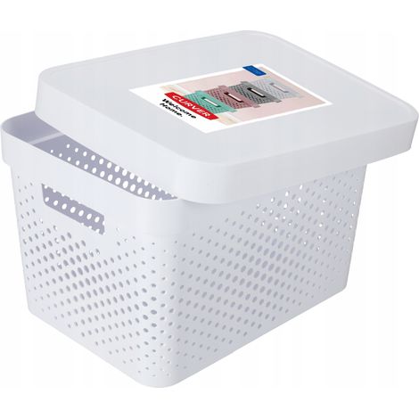 Caja Contenedor Curve con Tapa 17 L Blanco (1/5)