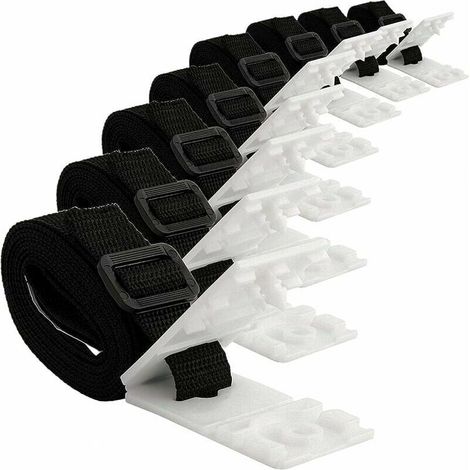 Kit de fixation pour bâche solaire piscine 8 pièces, sangles et attaches pour couverture de piscine (1/5)
