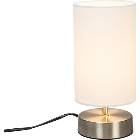 Moderne Tischleuchte weiß ca. 12 cm dimmbar - Milo 2
