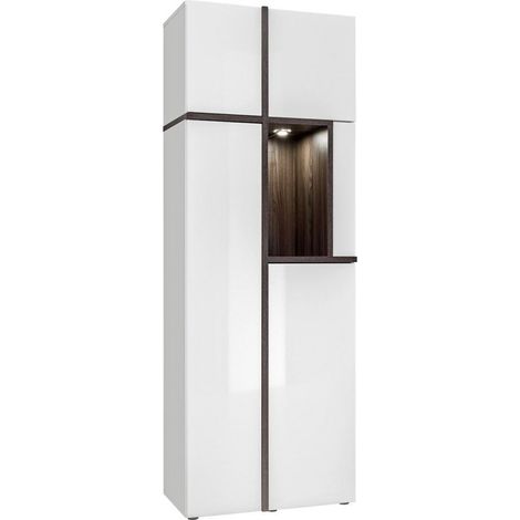 Rangement haut à poser - Cross - L 70 cm x P 40 cm x H 197 cm - Blanc - Livraison gratuite