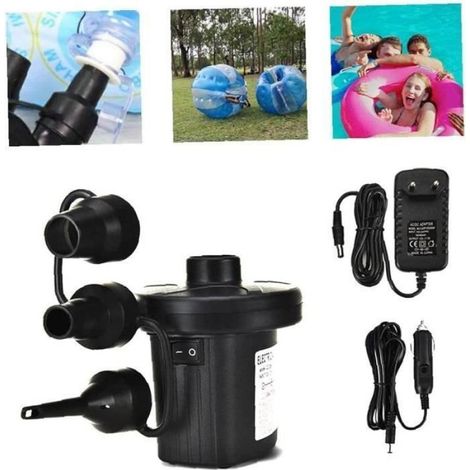 lectrique Pompe air de Remplissage Rapide Kayak Pompe avec 3 Buses pour Bateaux Air Matelas Piscine Anneau Airbeds Gonflab GONFLEUR (1/4)