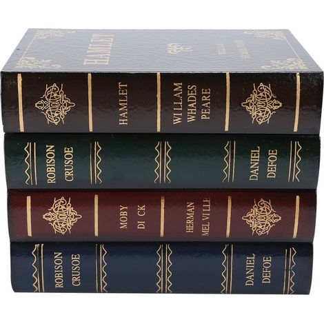Livre décoratif boîte en forme de livre pour rangement bijoux, accessoire bibliothèque bureau, décoration maison. (1/5)