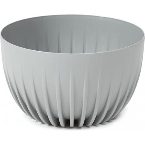 Maceta cuenco de plástico gris con inserto 24x14 cm Mira (1/2)
