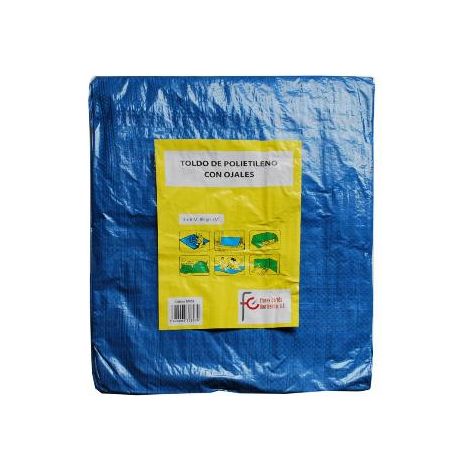 FPLUS lona multiuso c/ojales 3x5 mts.azul , Lona multiusos de plástico de polietileno de 3X5  metros de gran resistencia. Soporta los rayos UV. Tiene esquinas reforzadas y con ojal