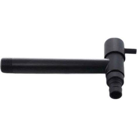 Robinet mural Denuotop noir mat pour eau froide - Robinet mitigeur monocommande en acier inoxydable pour salle de bain et lave-linge avec cartouche en céramique