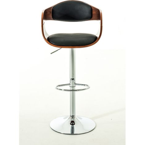 CLP – Tabouret de bar réglable en hauteur – Set de 2 chaises hautes en similicuir – Siège pivotant 360° – Charge max 120 kg – Design moderne (1/5)
