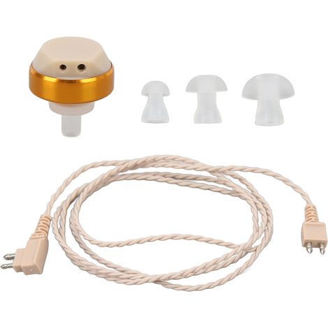 Câble récepteur pour appareil auditif couleur chair à 2 broches, ensemble récepteur 2 cœurs avec accessoire embout auriculaire (1/5)