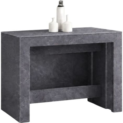 Tavolo Mobile Allungabile Consolle 50-300 cm Grigio da Pranzo Soggiorno (1/5)