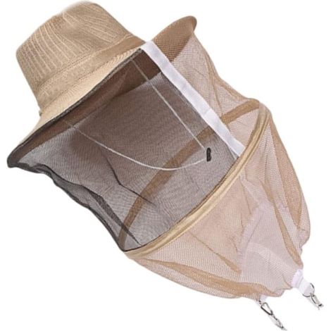 Chapeau d'apiculture avec voile chapeau anti-moustique tête d'apiculteur masque facial machine à chapeau (1/4)