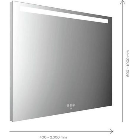 Miroir lumineux LED MI 210+ hori Éclairage tactile 1300x800mm