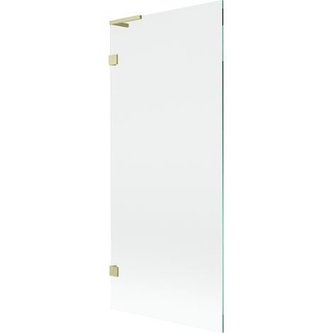 Paroi de baignoire 1 volet Mexen Lunar L, 80 x 150 cm, transparent, or brossé - 897L-080-000-55-00 (1/5)