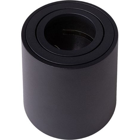 Spot plafond orientable tube rond noir GU10 35W Ecolight (1/2)