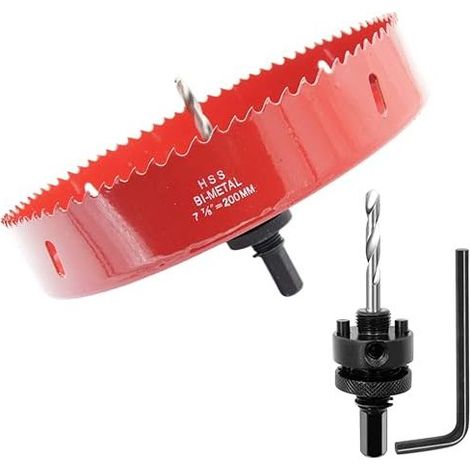 Scie cloche 200mm – Acier M42 pour bois dur, aluminium et PVC – Usage intensif – Compatible perceuses électriques et sans fil (1/5)
